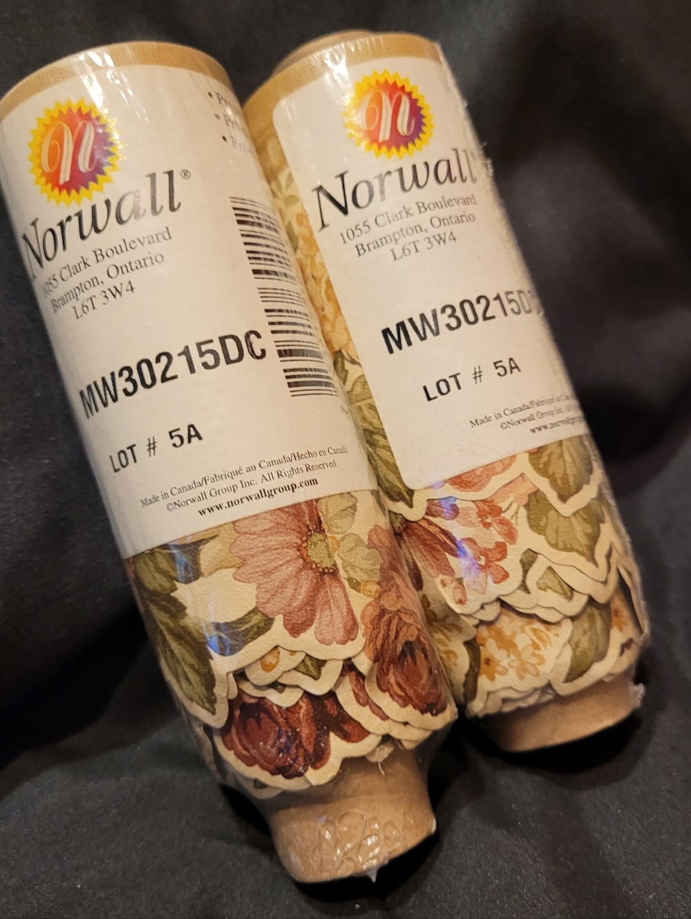 NEW Vintage Norwall Wallpaper Border MW30215DC Lot of 2 Floral Decorative Edge